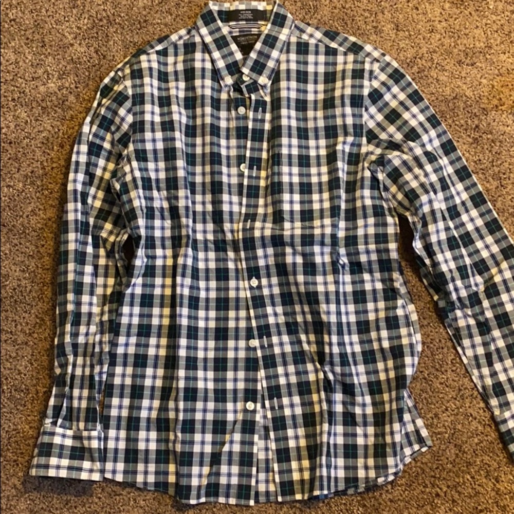 Nordstrom Trim Fit Button Down, Size M - image 1